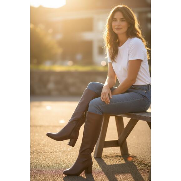 Naturalizer Shoes - Naturalizer Women's Loving Knee-High Brown Boot Size 8M